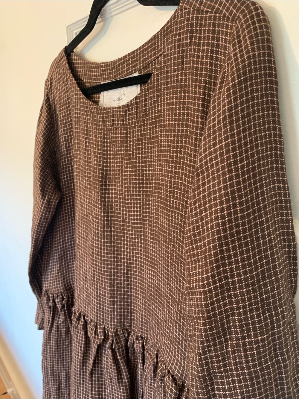 notPERFECTLINEN Soria Brown Check Dress - Picture 2 of 9